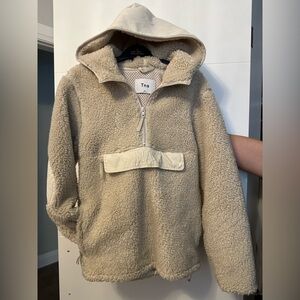 TNA Cream Sherpa Half-Zip Hoodie